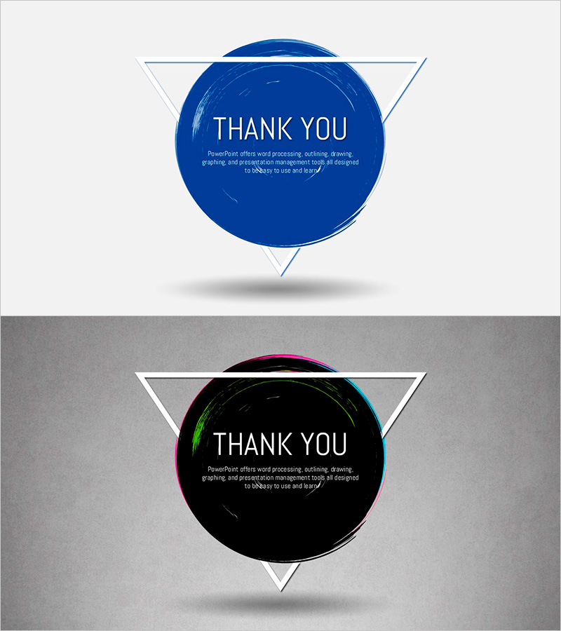 페인트 스플래쉬 템플릿 엔딩표지 – 감각적인 마무리