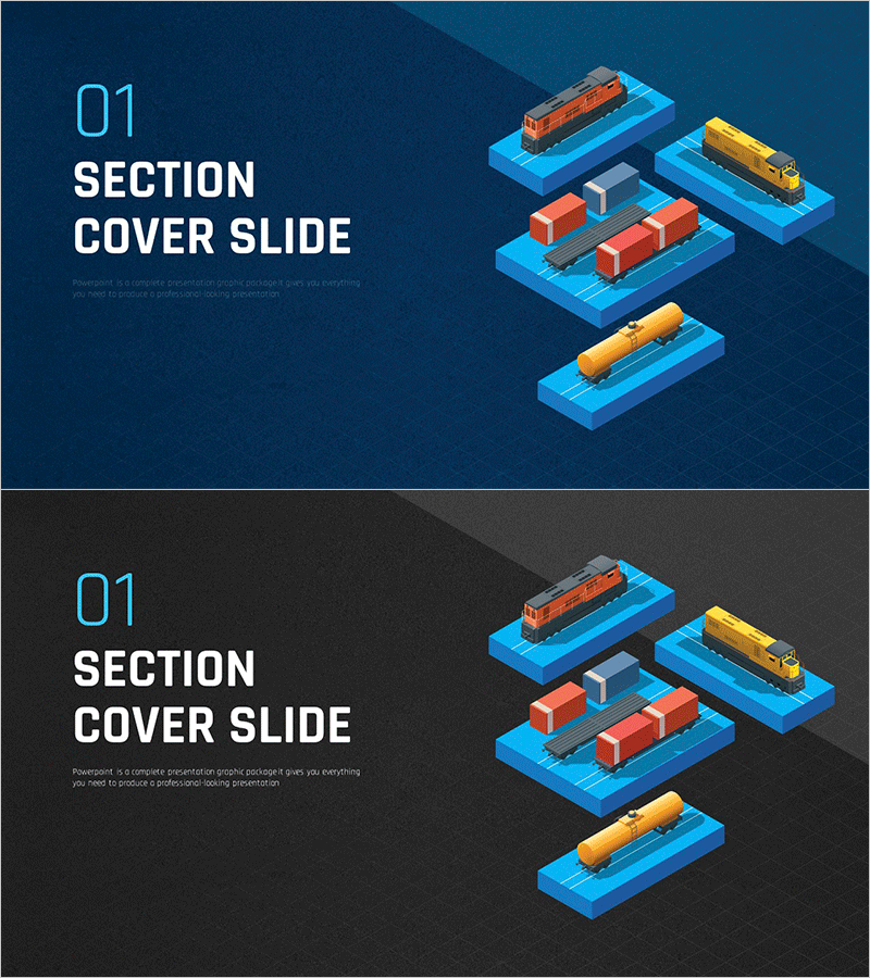 물류 산업 템플릿 간지 – 전문성과 효율성