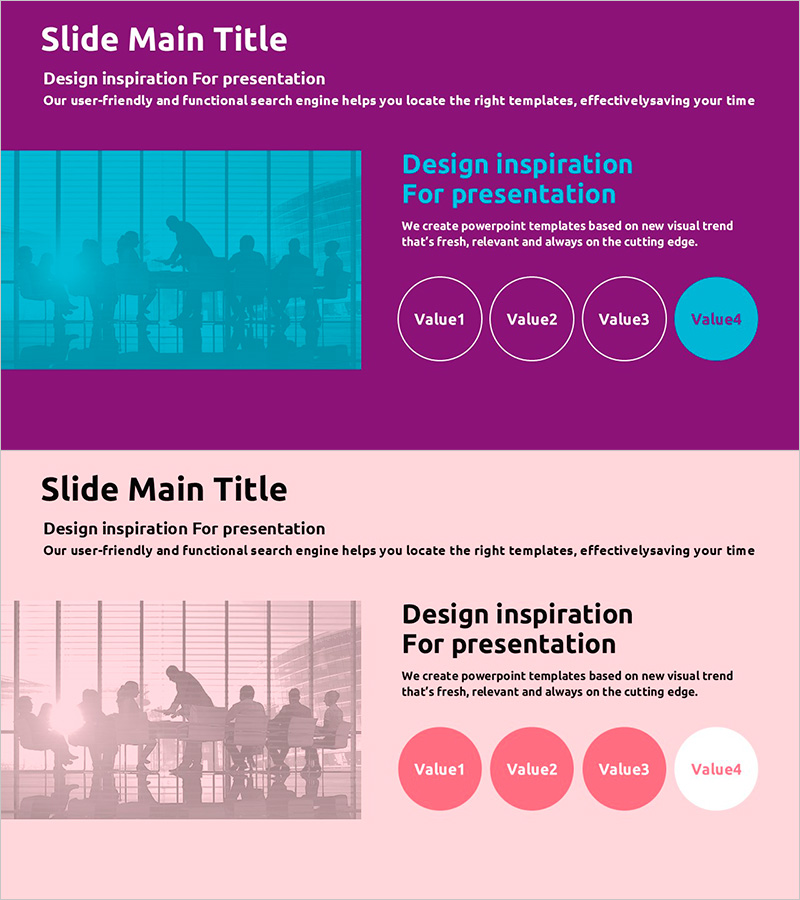 컬러 테마 템플릿 – 제품 및 서비스 소개