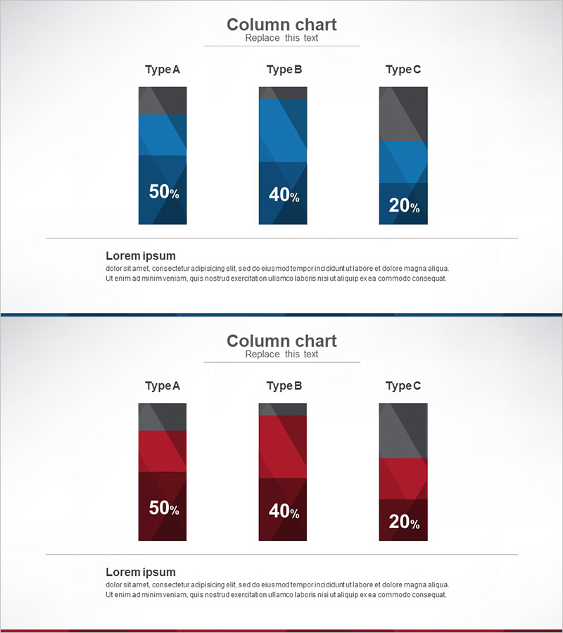 조각 테마 세로 그래프 – 시장 분석 및 경쟁사 비교