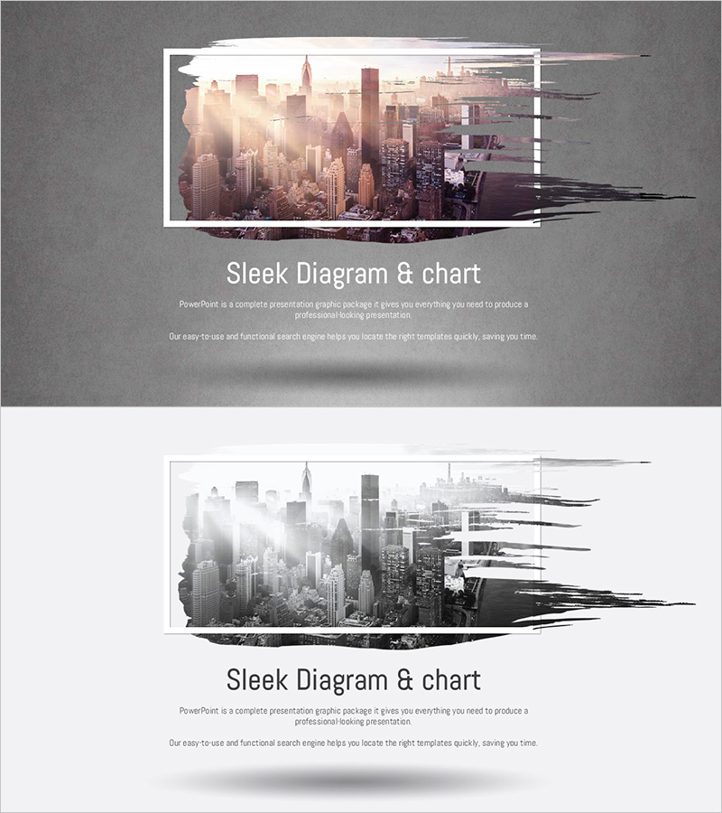 페인트 스플래쉬 템플릿 슬라이드 – 혁신과 성장