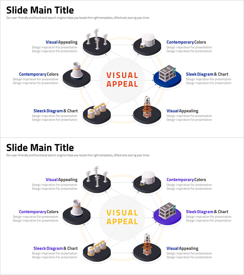 비주얼 어필을 극대화한 현대적 디자인 슬라이드