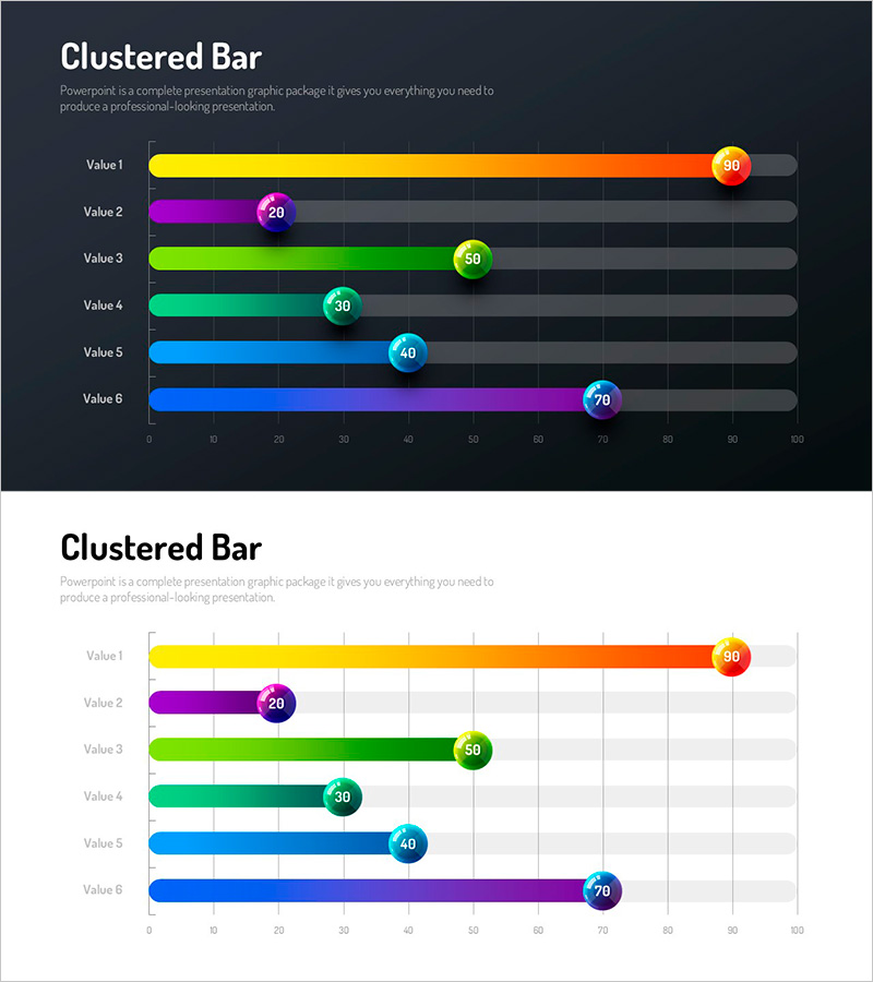 인포그래픽 디자인 와이드 템플릿 차트 – 시장 및 경쟁사 분석