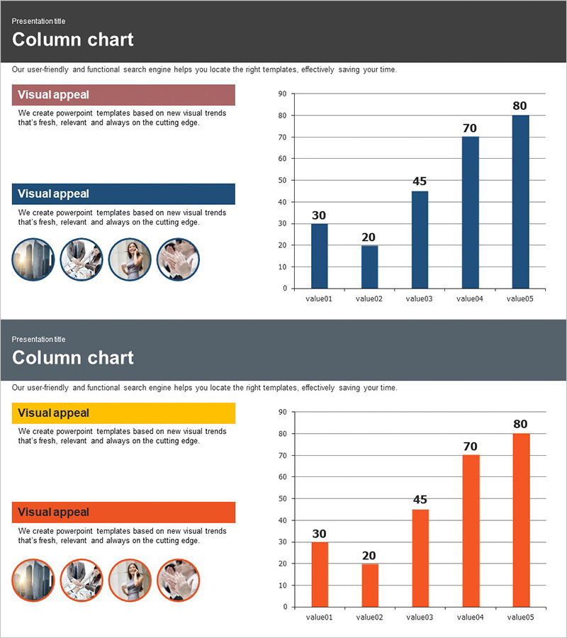 전략적인 시장분석 막대그래프