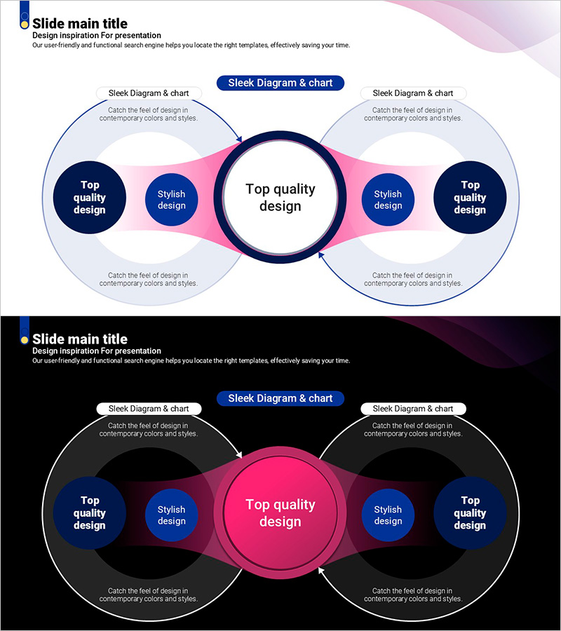 곡선 테마 보라색 템플릿 다이어그램