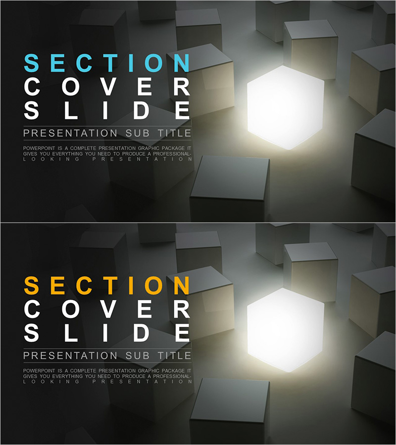 아이디어 전구 라이트 템플릿 – 섹션 커버 슬라이드