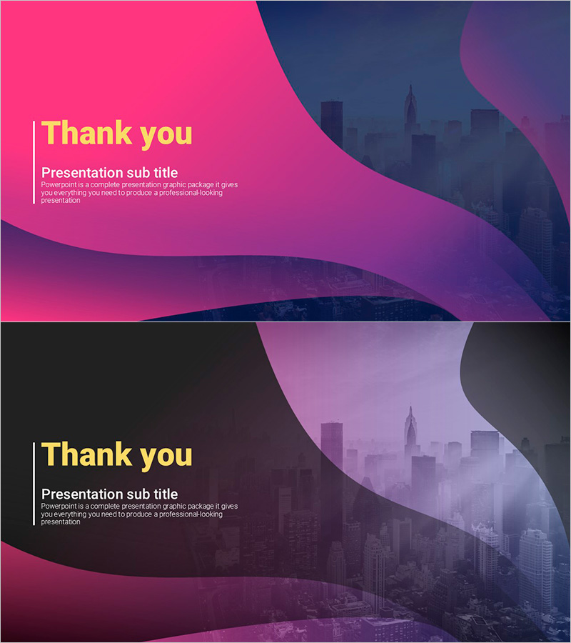 곡선 테마 보라색 템플릿 엔딩표지