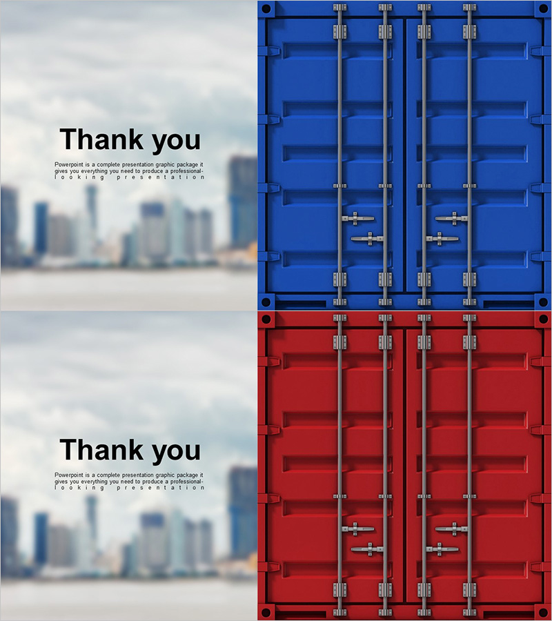 박스 컨테이너 템플릿 엔딩 표지