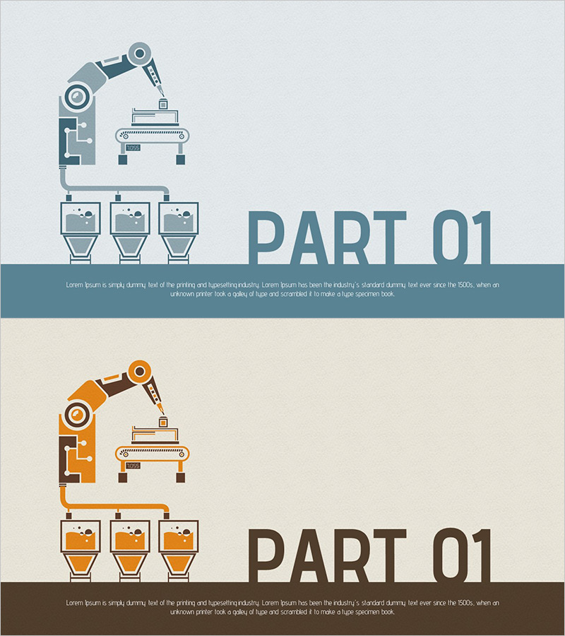 제조 생산 라인 템플릿 간지 01 – 공정의 시작