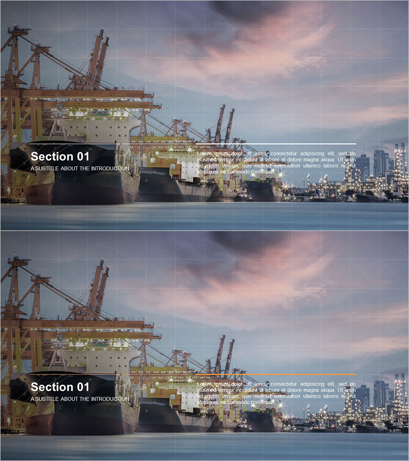 물류 사업 템플릿 간지 01 – 전문성을 강조하는 커버 슬라이드