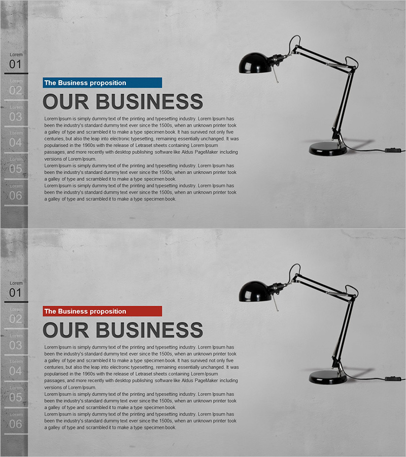 심플 시멘트 테마 사업소개 슬라이드