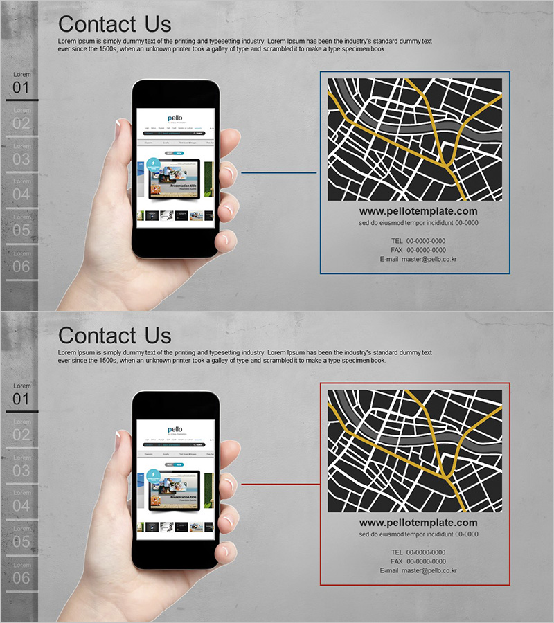 핸드폰 목업 & 회사 약도 – 비즈니스 안내의 필수템