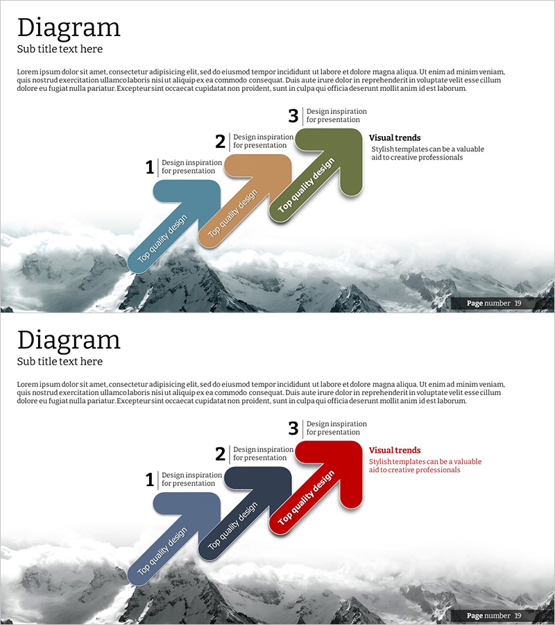 단계별 일정 화살표 다이어그램 - 사업 추진 전략 시각화