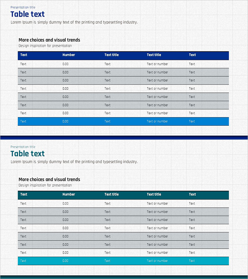 블루 그린 테이블 차트 – 데이터 시각화의 핵심
