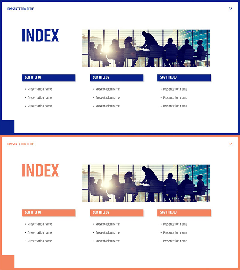 심플 사각형 비즈니스 템플릿 목차