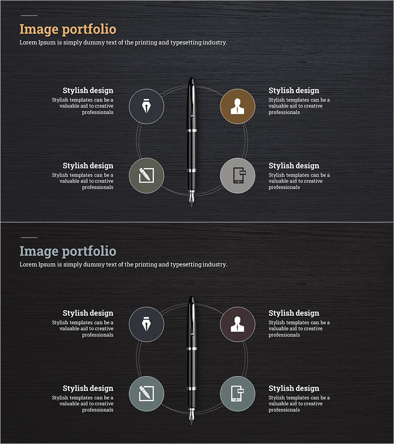 만년필 사업 영역 다이어그램 – 사업소개를 위한 개요
