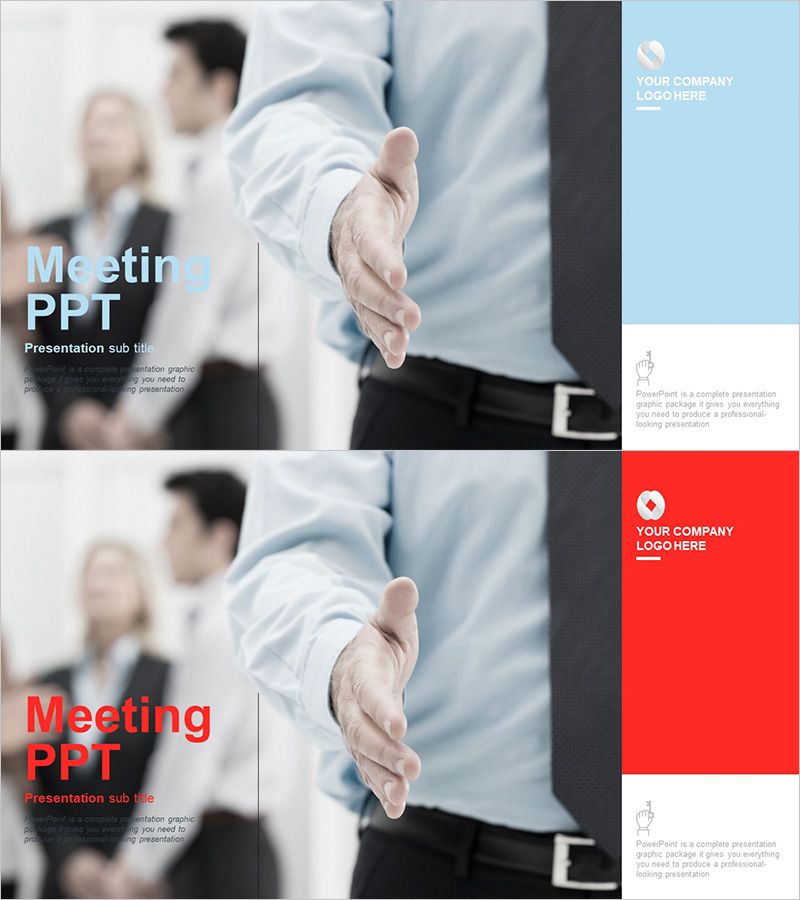 비즈니스 미팅 템플릿 표지 – 성공적인 첫인상