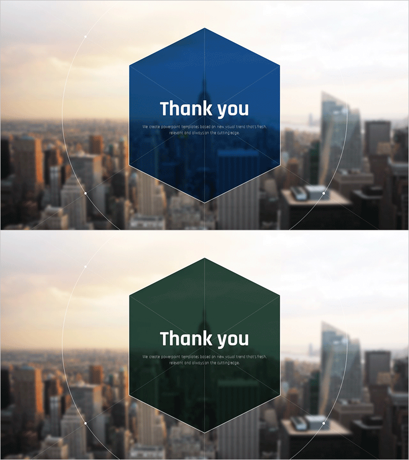 비즈니스 시티 템플릿 엔딩 표지 – 성공적인 마무리