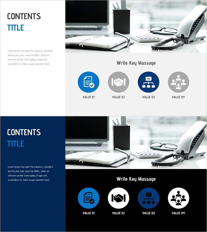 수자원 활용 와이드 프레젠테이션 템플릿 회사개요