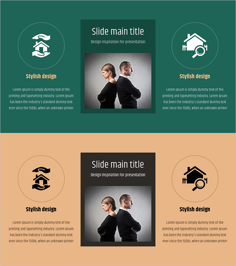 심플 & 모던 와이드 PPT 이미지&텍스트 – 사업 추진 전략