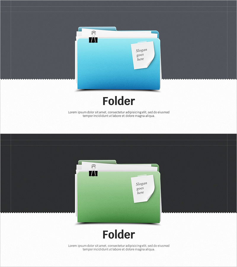파일 폴더 템플릿 표지 – 프로페셔널한 시작