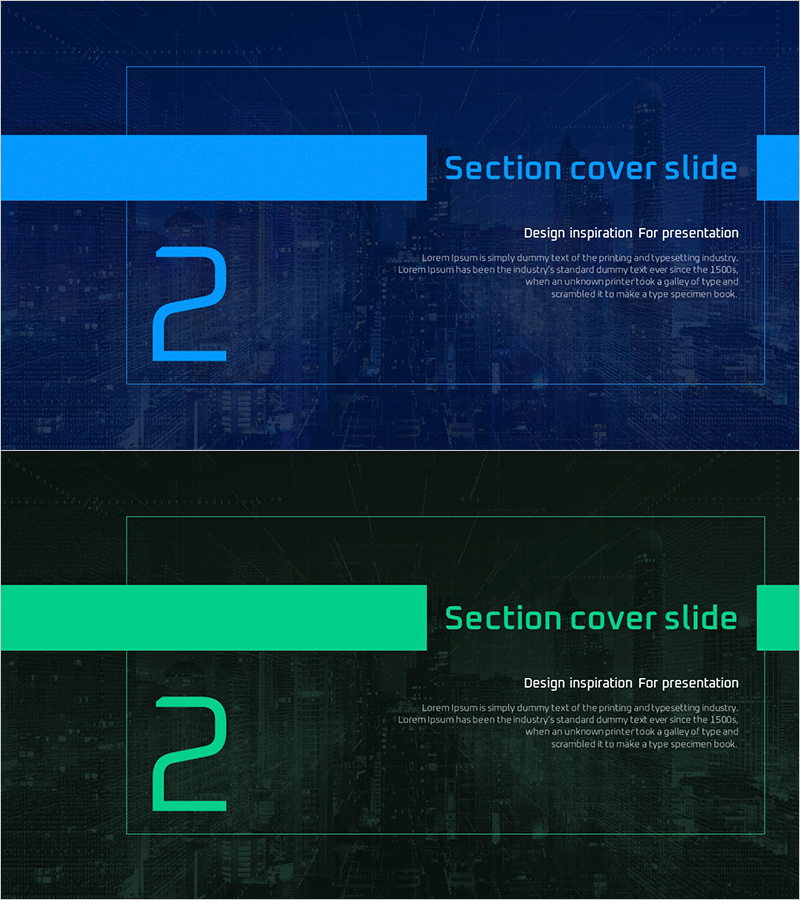 스마트 시티 PPT 템플릿 간지 02 – 미래 도시의 비전