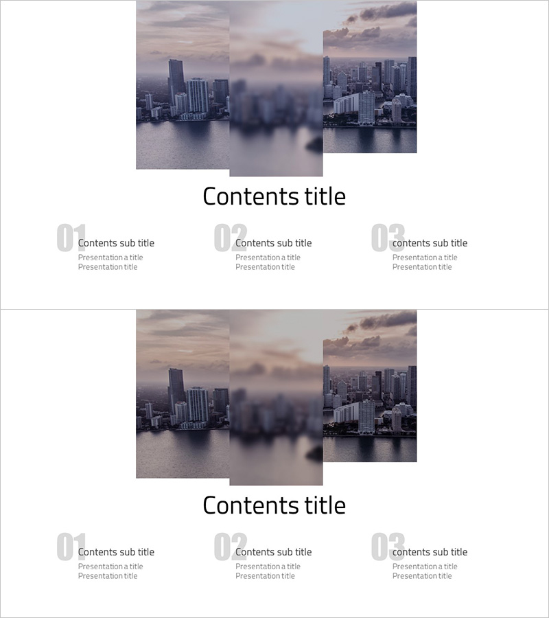 심플 사각 비즈니스 템플릿 목차