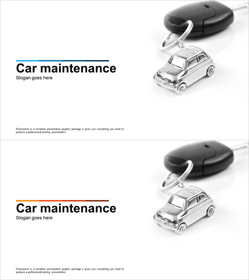 자동차 유지관리 템플릿 표지 - 전문적인 프레젠테이션 시작