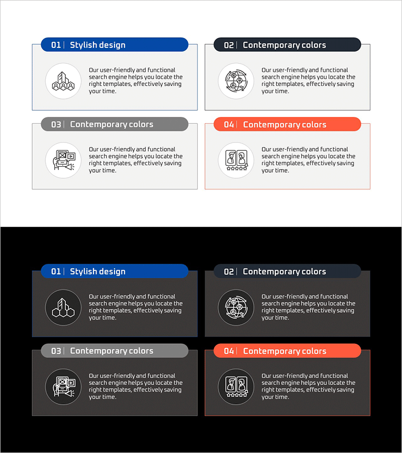 글로벌 무역 비즈니스 목표를 위한 원형 세분화된 막대 그래프