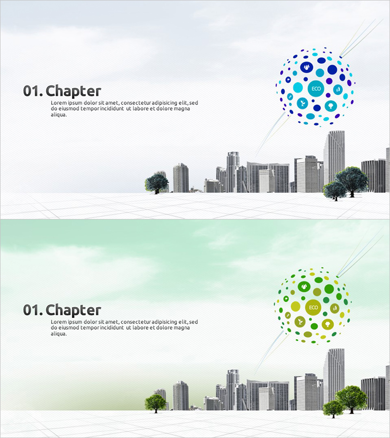 에코 비즈니스 템플릿 간지 – 지속 가능성과 혁신