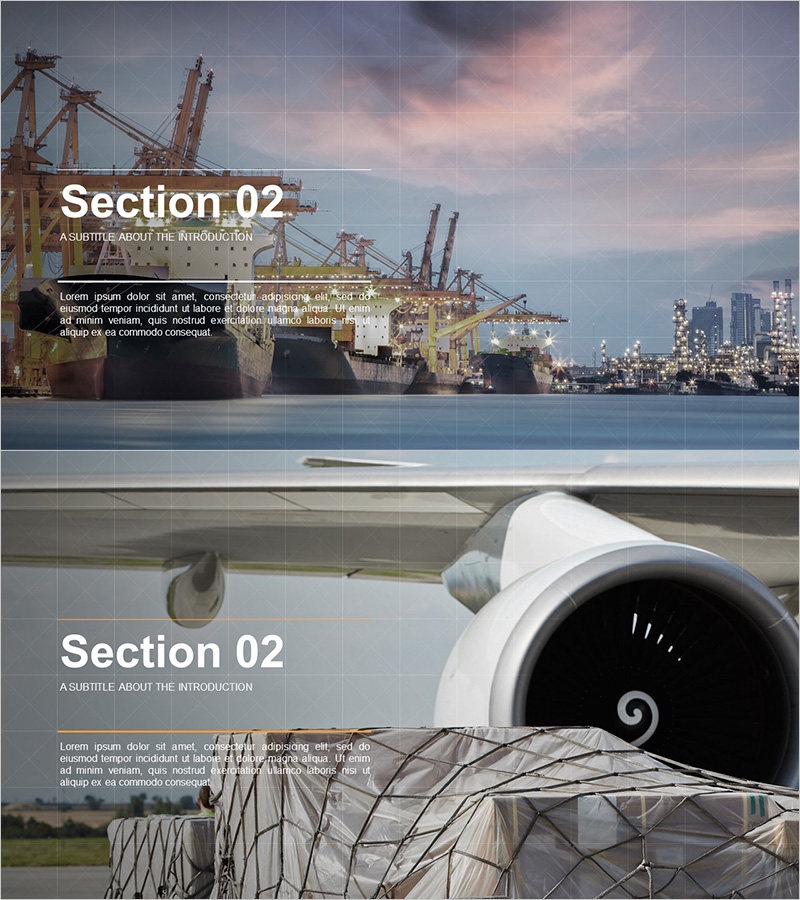 물류 사업 템플릿 간지 02 – 프로페셔널한 강의 제안서