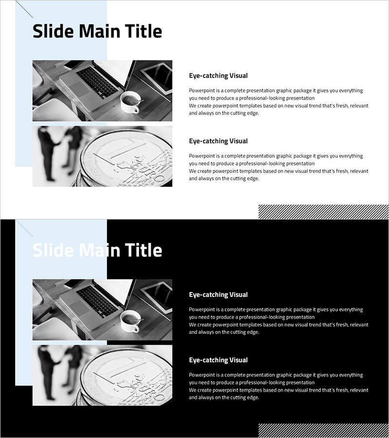 심플 디자인 트렌드 재무계획 슬라이드 - 효과적인 정보 전달