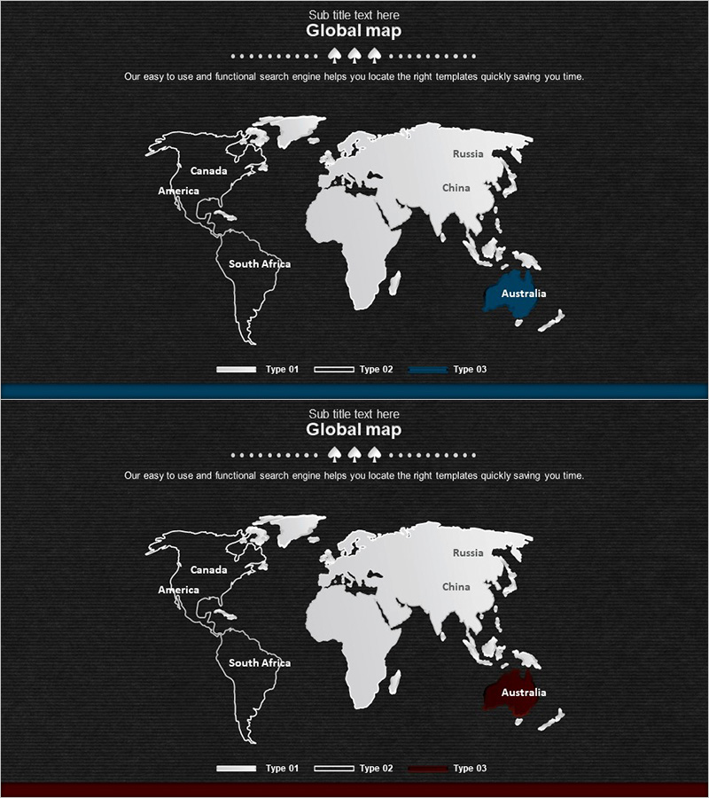 글로벌 지도 다이어그램 – 시장 및 경쟁사 분석