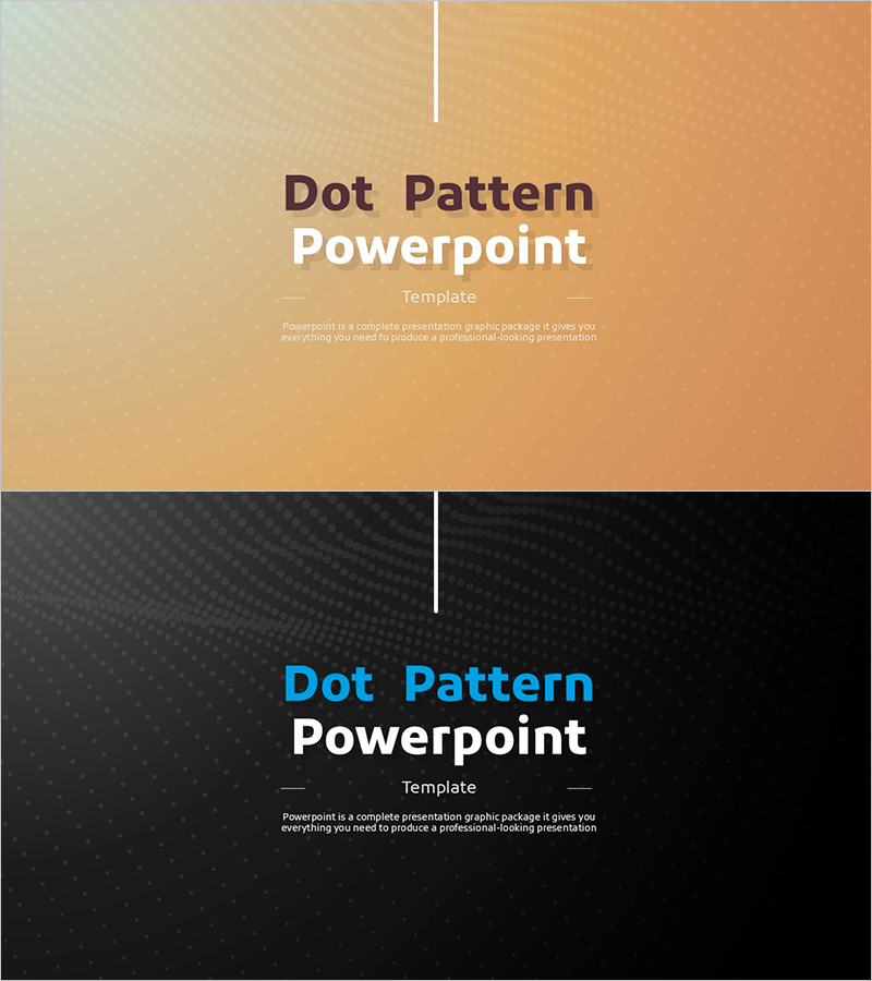 도트패턴 와이드 파워포인트 템플릿 표지