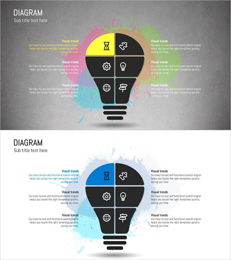 페인트 스플래쉬 템플릿 – 다이어그램과 사업개요