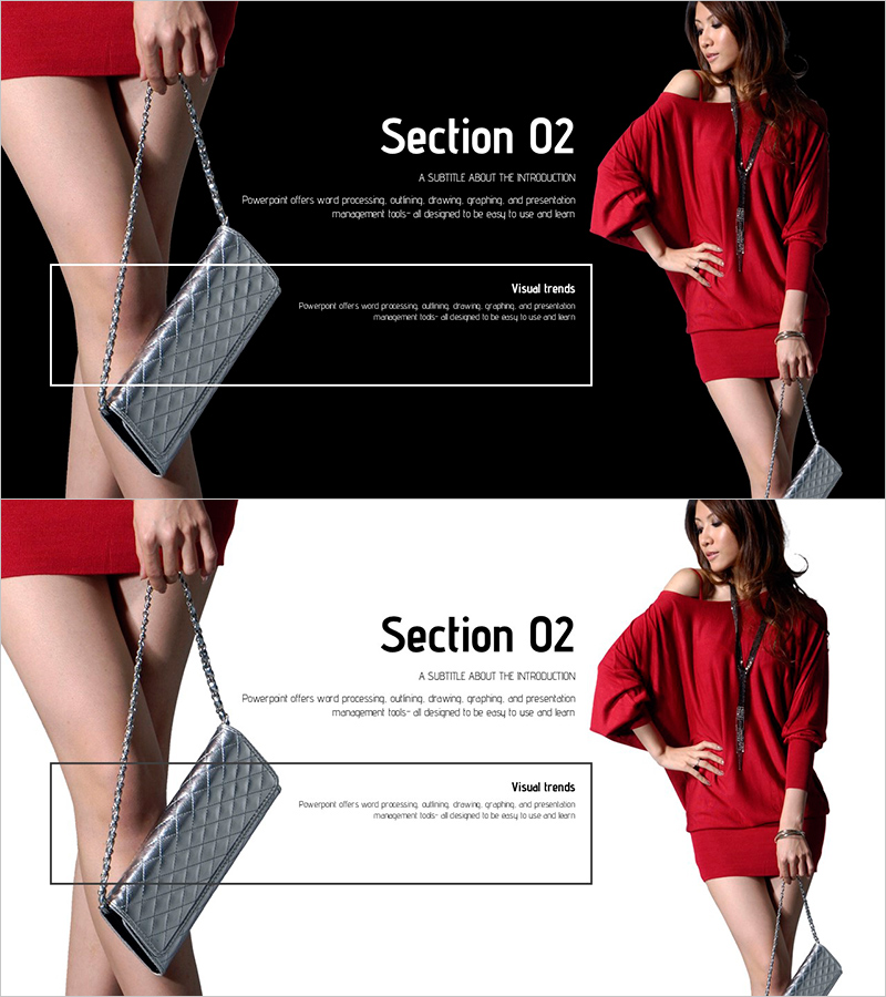 패션 프레젠테이션 템플릿 – 포트폴리오 섹션