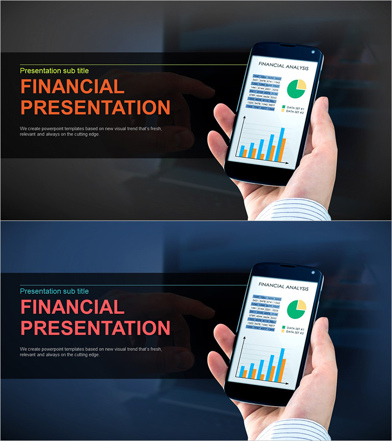 재정관리 PPT 템플릿 표지 – 크리에이티브한 순수함