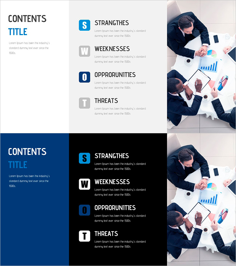 SWOT 분석을 통한 수자원 활용 전략 프레젠테이션 템플릿