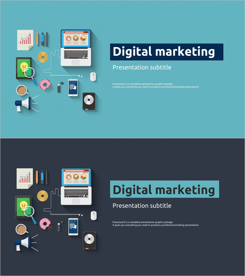 디지털 마케팅 프레젠테이션 표지