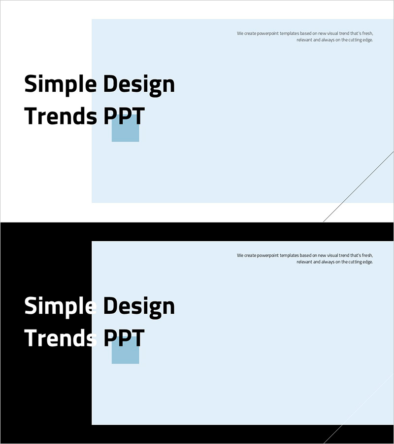 심플 디자인 트렌드 와이드 PPT 표지 슬라이드