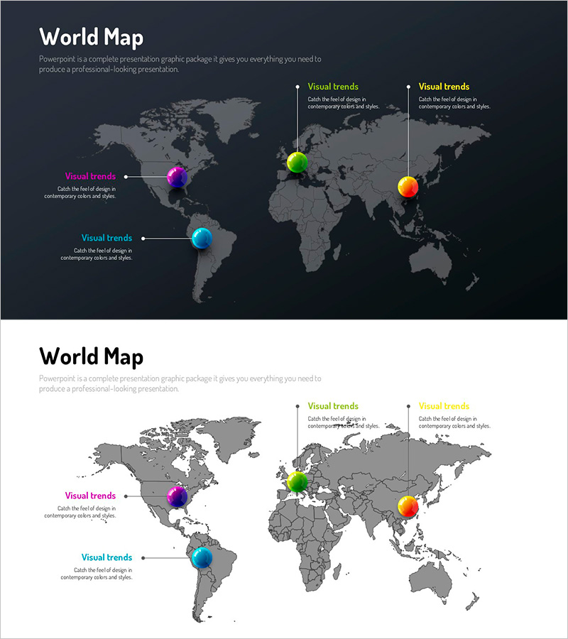 인포그래픽 디자인 와이드 템플릿으로 글로벌 시장 분석
