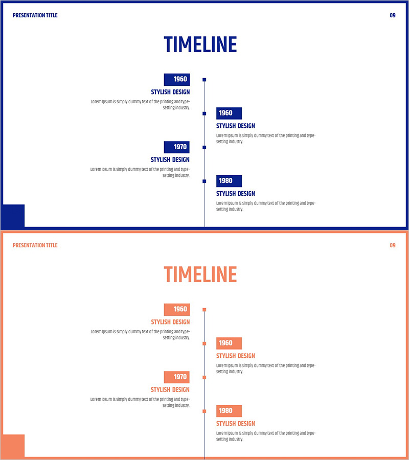 심플 테마 연혁 다이어그램 – 회사 역사 시각화