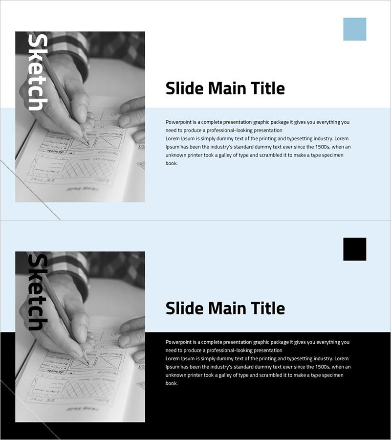 심플 디자인 트렌드 와이드 PPT 이미지&텍스트