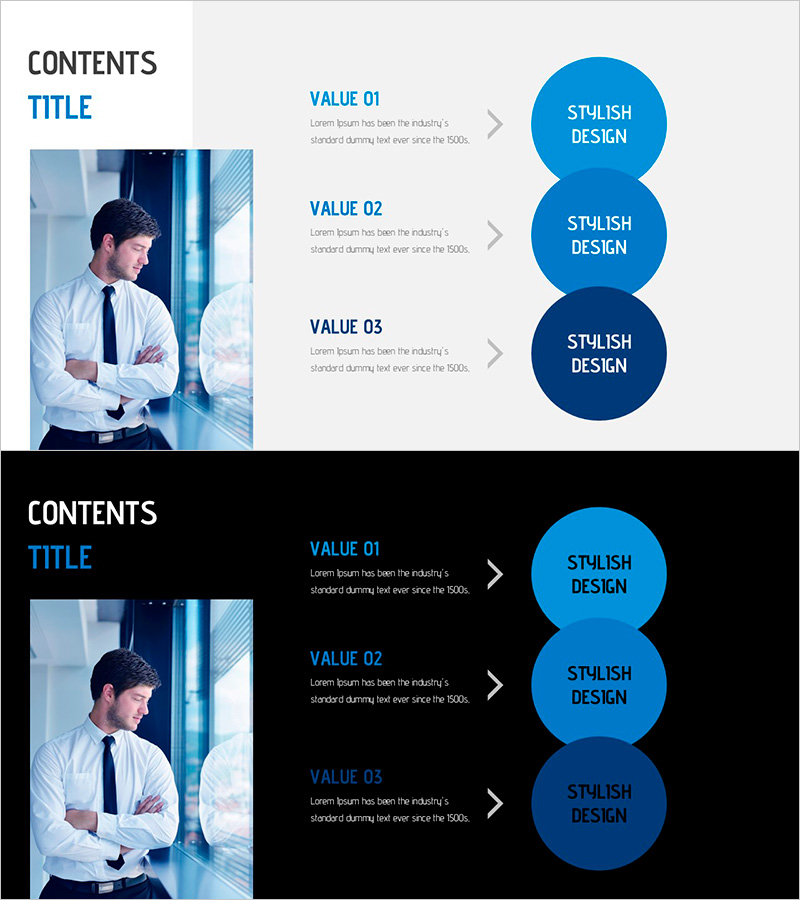 수자원 활용 효과적인 와이드 프레젠테이션 템플릿 다이어그램