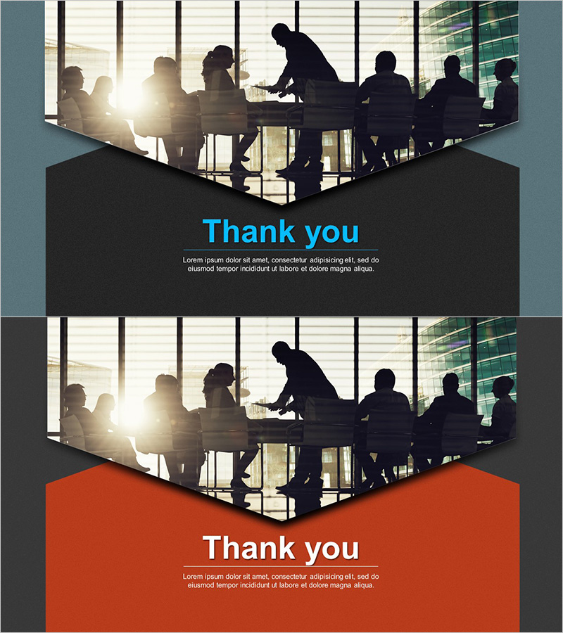 비즈니스 파트너 템플릿 엔딩 표지