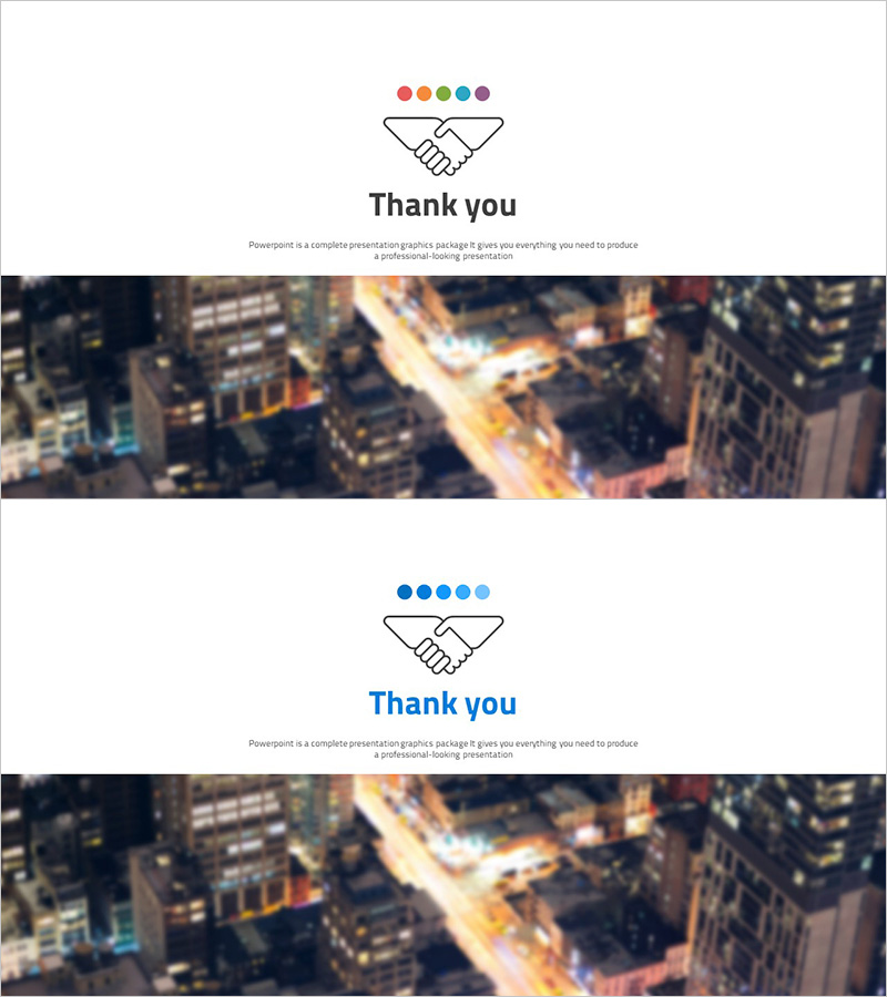 비즈니스 파트너쉽 템플릿 엔딩 표지