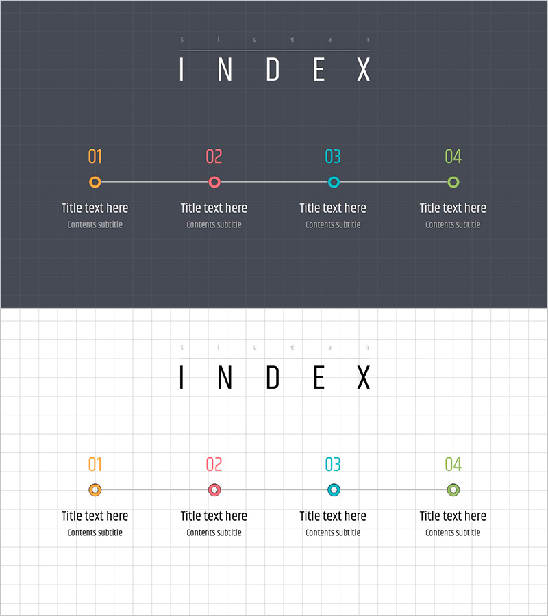 심플 피피티 와이드 템플릿 목차 – 정보의 명확한 전달