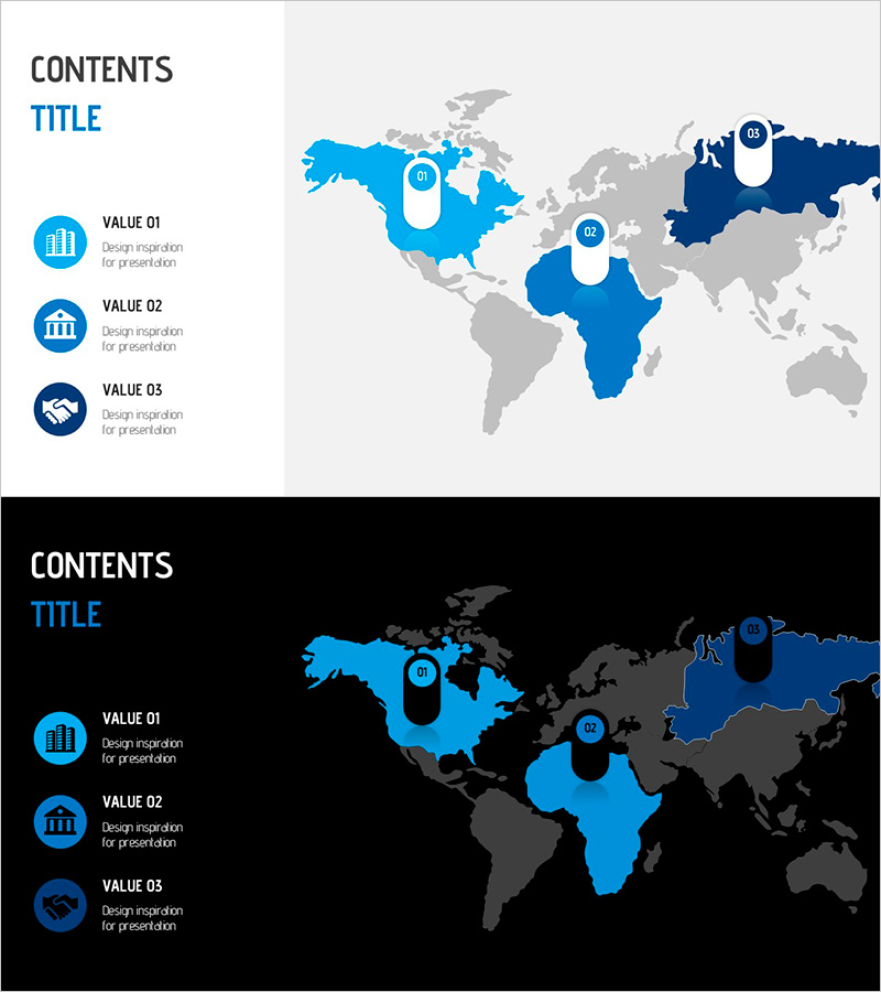 수자원 활용 지도를 활용한 와이드 프레젠테이션 템플릿
