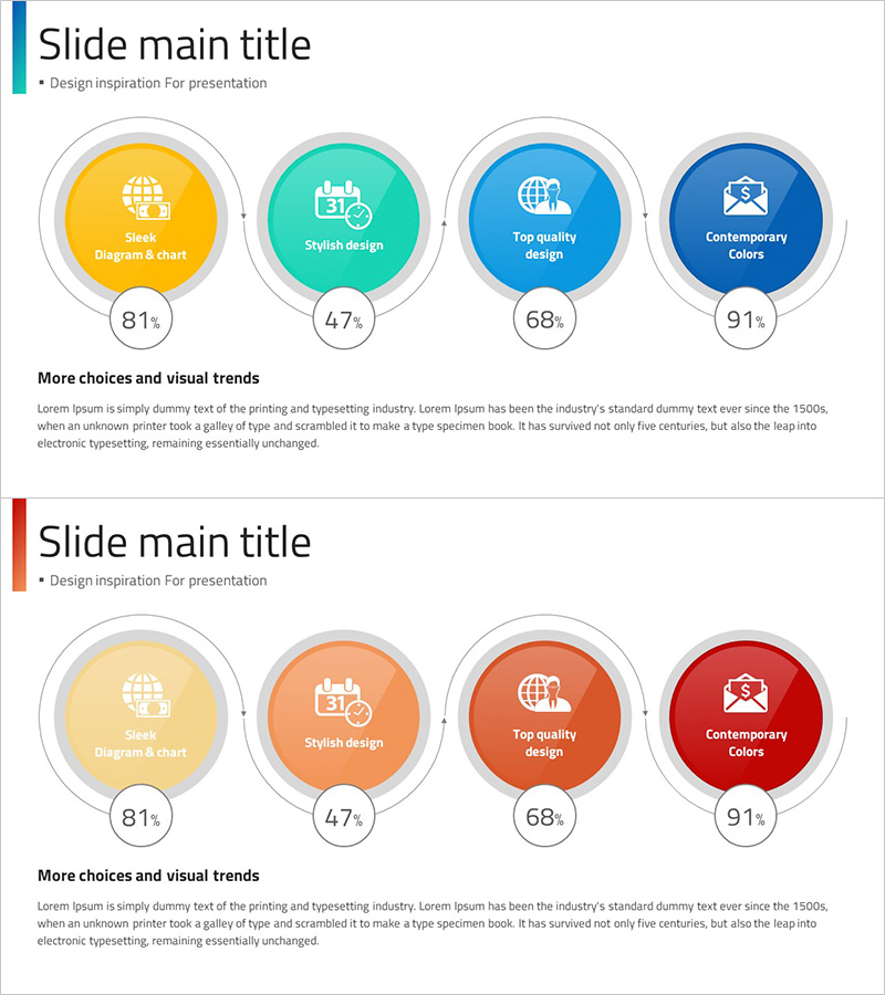 모던 다이어그램과 차트 활용 – 디자인 영감