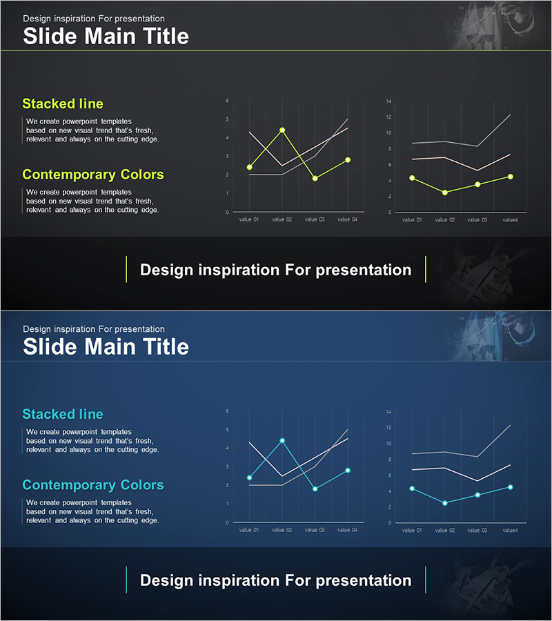 타사 비교 분석 꺾은선 그래프 – 시장 경쟁력 강조